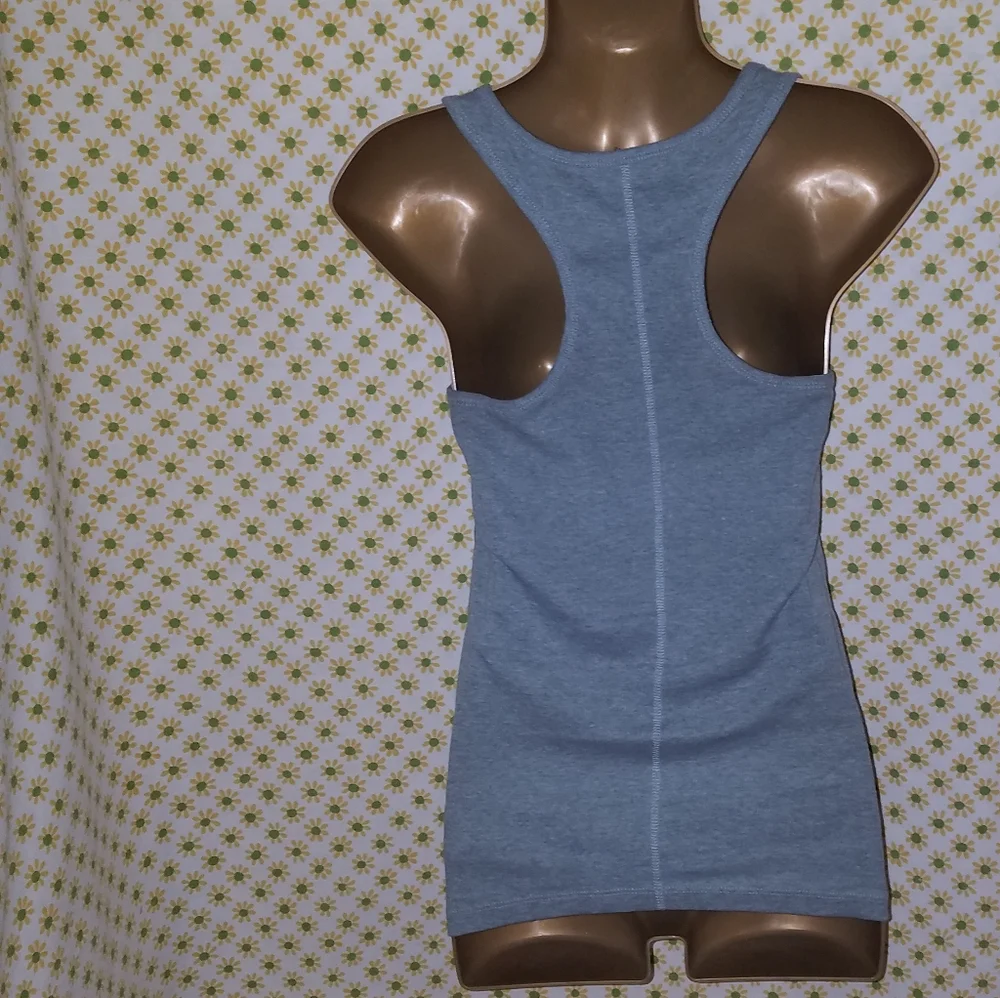 Light Green Universal Thread Ribbed Razorback Tank Top - Picture 3 of 4